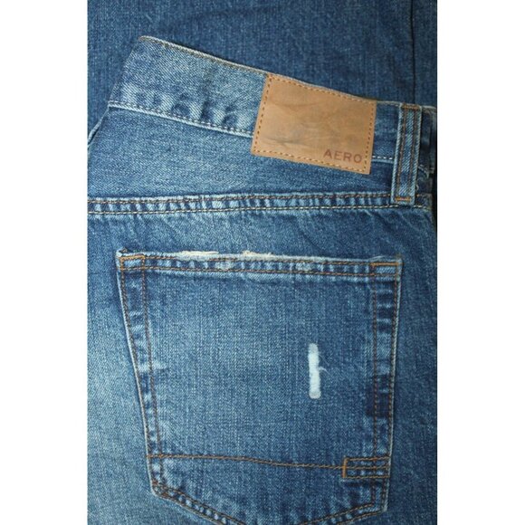 Men's distress Relaxed Blue Jeans 32W 30L - Picture 5 of 10